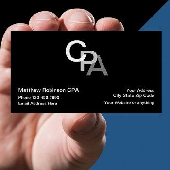 cpa accountant monogram style business card