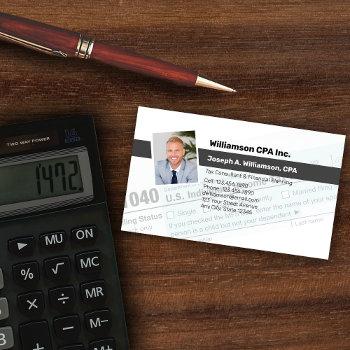 cpa | tax accountant professional business card