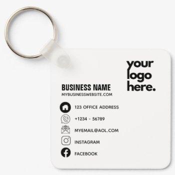 create own qr code business logo social media id keychain