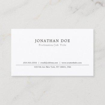 create your own modern elegant minimalist template business card