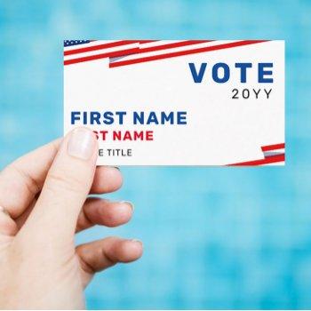 create your own political election campaign business card
