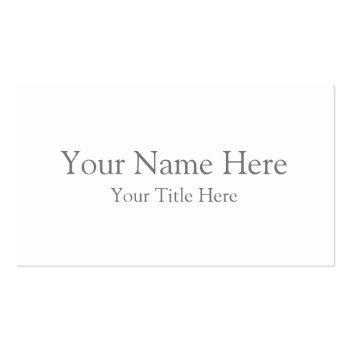 Small Create Your Own Standard Business Card Front View