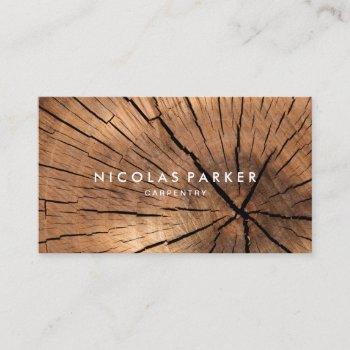 create your own wooden log business card