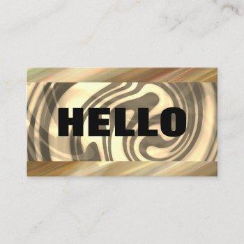 creative beige neutral unusual unique trendy brown business card