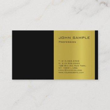 creative black and gold modern professional matte business card