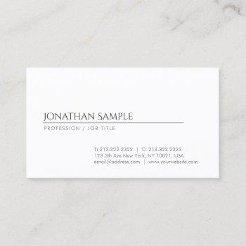 creative clean design professional stylish plain business card