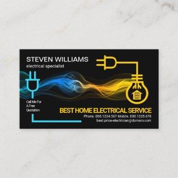 creative electric circuit lightning electrician business card