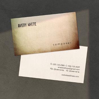creative minimalist aged texture look business card
