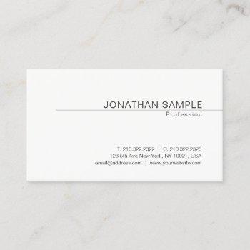 creative minimalist modern design clean plain business card