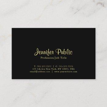 creative modern elegant black professional business card