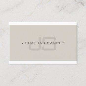 creative monogram simple professional plain luxury business card