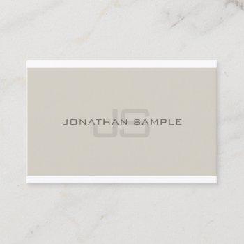creative monogram sleek professional plain luxury business card