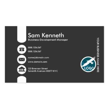 Small Creative Oversize Buttons Business Development Mgr Business Card Front View