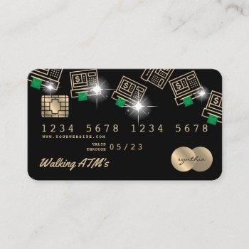 credit card styled atm money cash