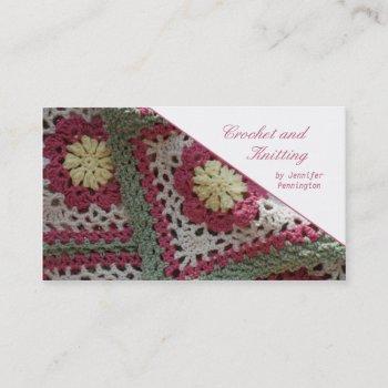 crochet and knitting customizable business card