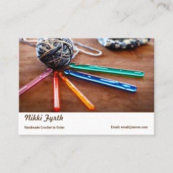 Small Crochet Business Card Front View