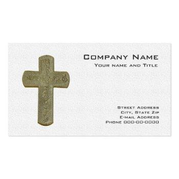Small Cross Business Card Front View