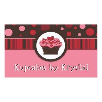 Small Cupcake Business Card Front View