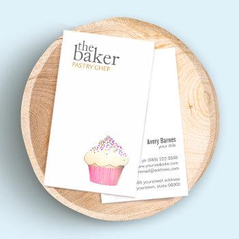 cupcake catering pastry chef baking business card