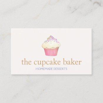 cupcake logo bakery chef catering business card