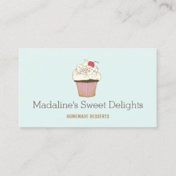 cupcake logo bakery pastry chef catering business card