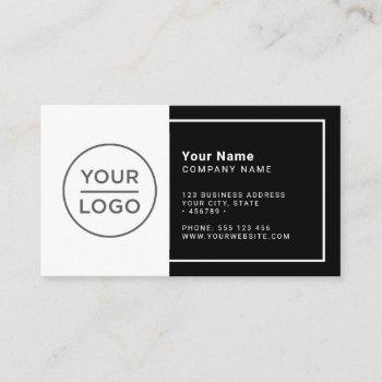 custom black white modern minimalist any color business card