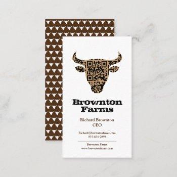 custom business cards western cowboy farm qr code
