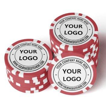 custom business logo and text company poker chips