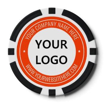 custom business logo text poker chips choose color