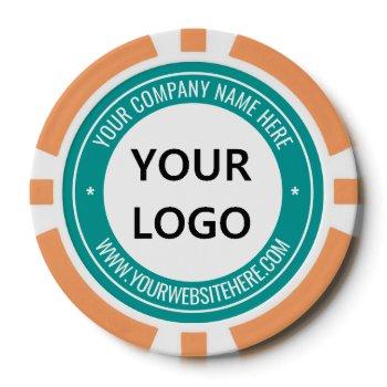 custom business logo text your company poker chips
