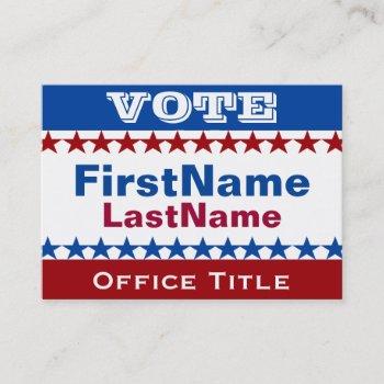 custom campaign template business card