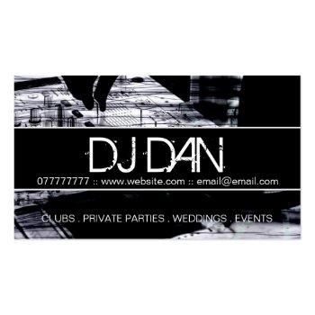 Small Custom Dj Business Cards Front View
