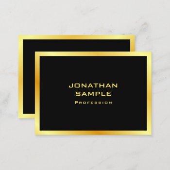 custom elegant black and gold modern template business card