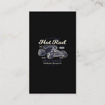 custom engine hot rod dirty garage business card