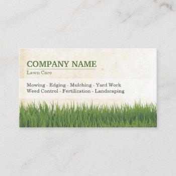 custom lawn care business card
