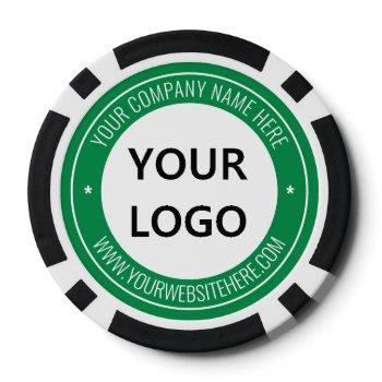 custom logo and text business poker chips