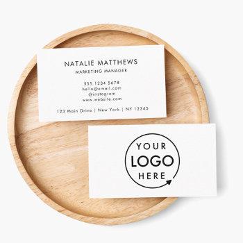 custom logo | minimalist corporate professional business card