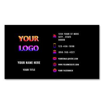 custom logo modern design business card magnet