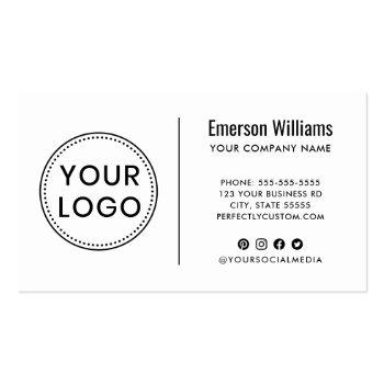 Small Custom Logo Modern Minimalist White Or Any Color B Business Card Front View