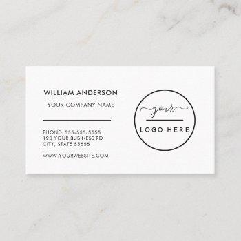 custom logo modern minimalist white or any color  business card