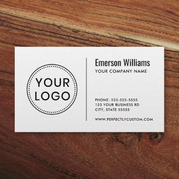 custom logo modern minimalist white or any color business card