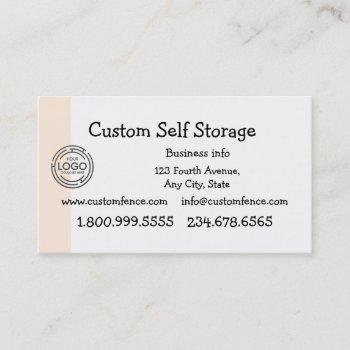 custom logo self storage  business card