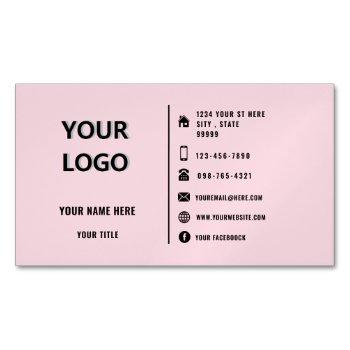 custom logo text design your business card magnet