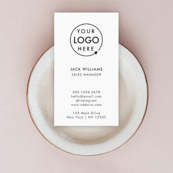 custom logo | vertical corporate minimalist modern business card
