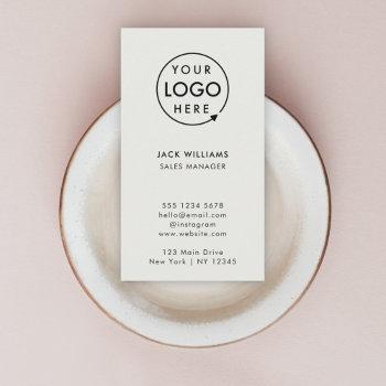 custom logo | vertical silver gray comapny modern business card