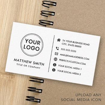 custom logo website social media modern minimal business card