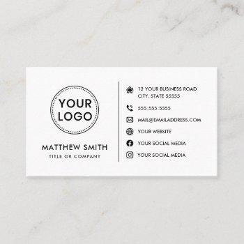 custom logo website social media modern minimal business card