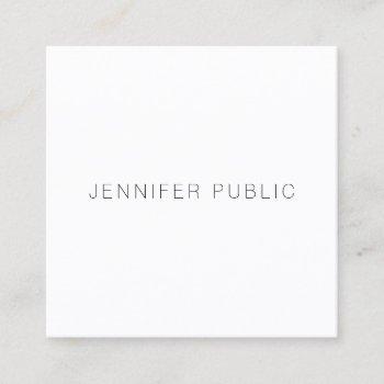 custom modern elegant minimalist design template square business card