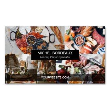 custom photo collage grazing platter catering business card magnet
