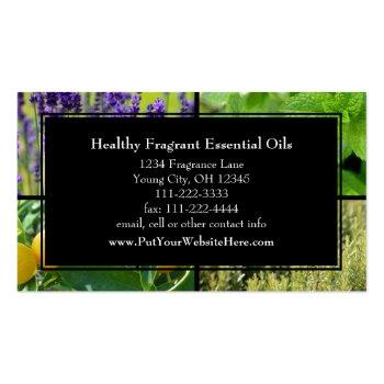 Small Custom Photo Essential Oils Business Consultant Business Card Back View